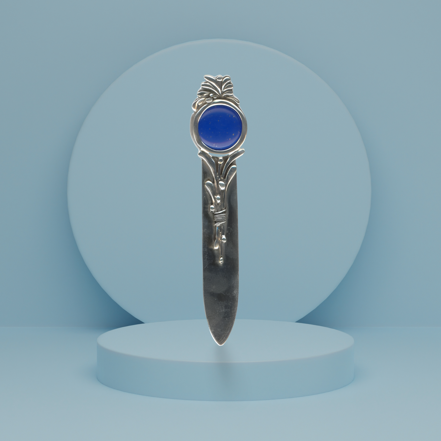 Greek Sterling Silver Letter Opener with Lapis Lazuli (PC-01)
