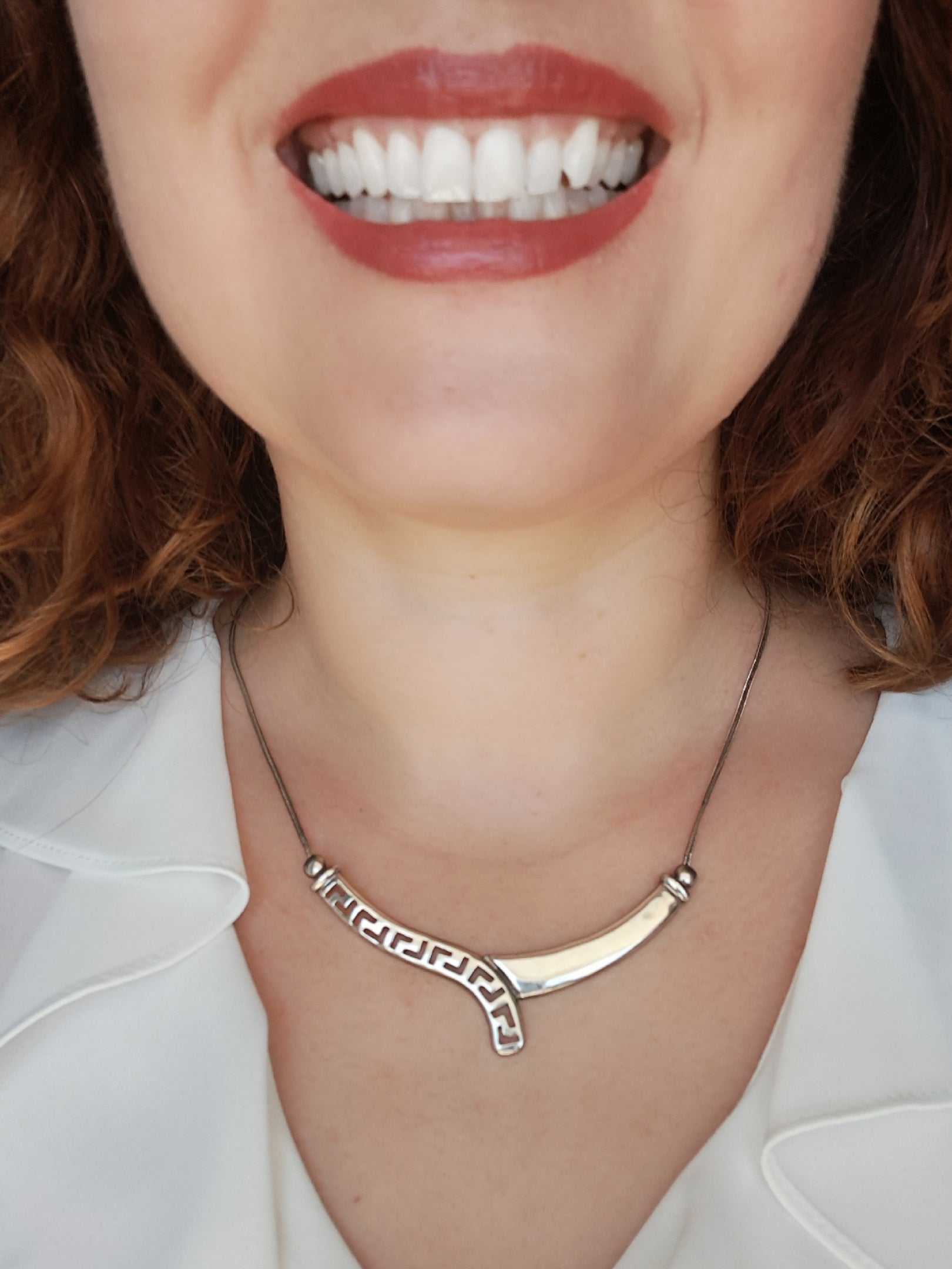 Ancient Greek Silver Necklace (PE-09)