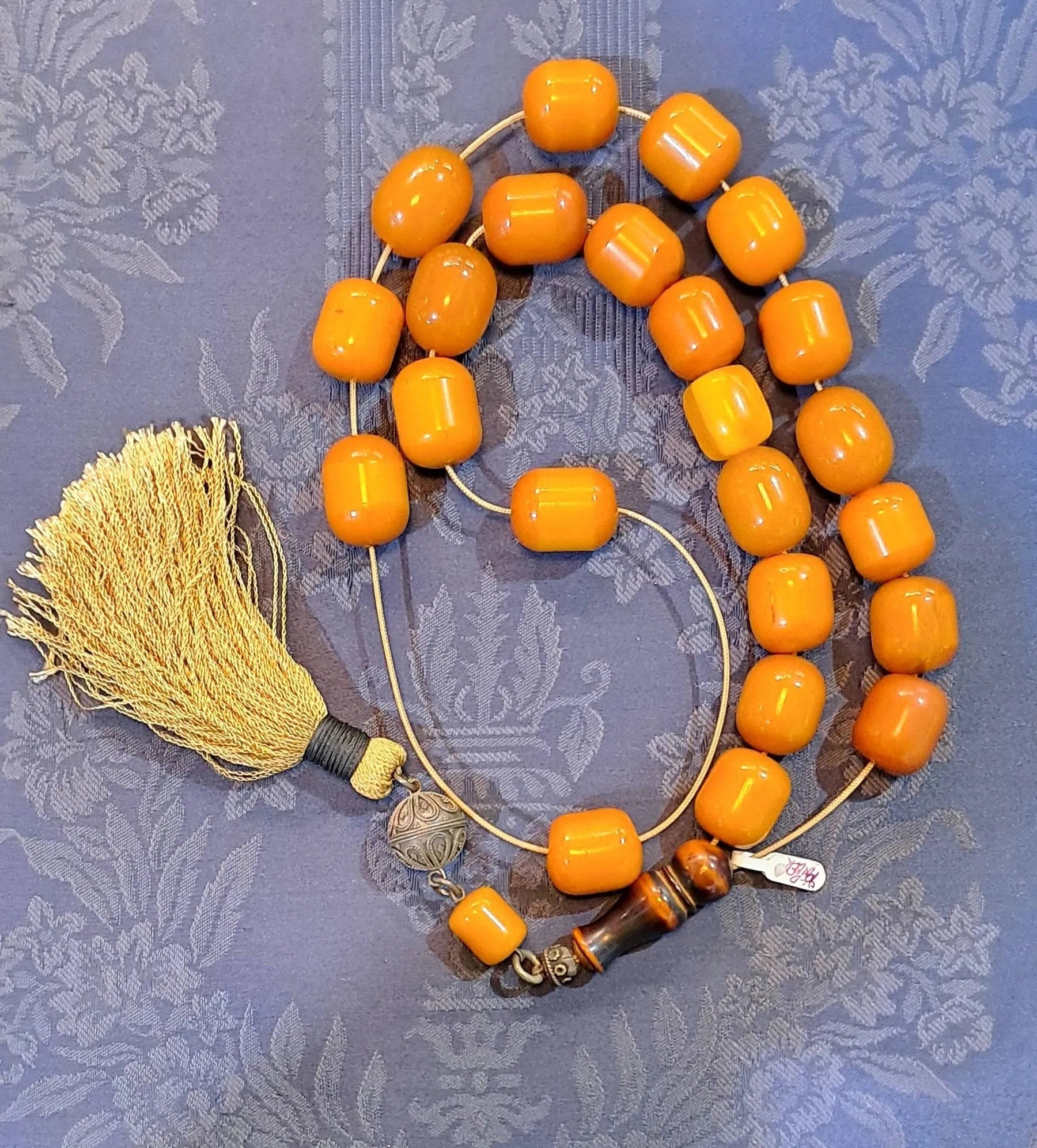 Authentic Old Amber Komboloi (Old Amber Rosary) (ROS-46)