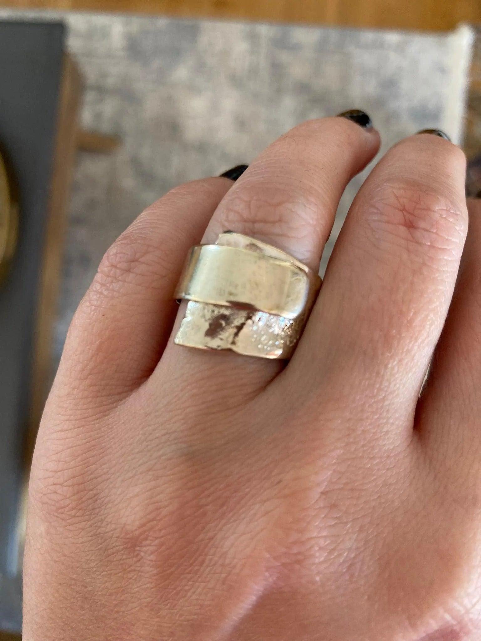 Black Patina Ring in Sterling Silver (DM-53)