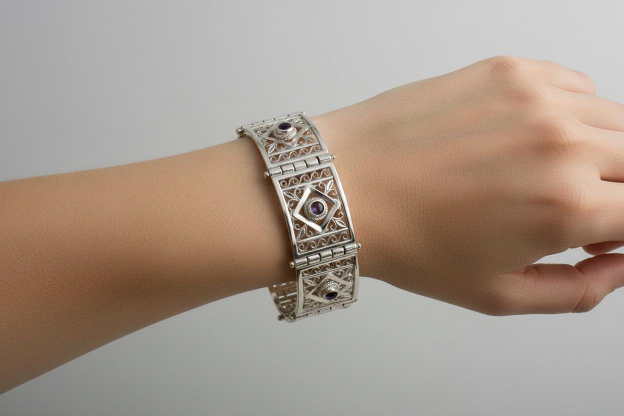 Byzantine Bracelet in Sterling Silver (B-31)