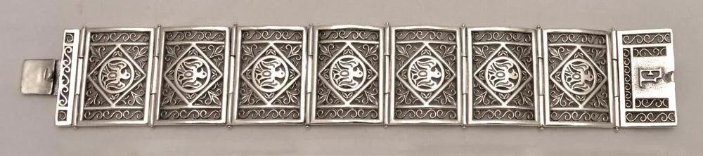 Byzantine Bracelet in Sterling Silver with zircon (B-03)