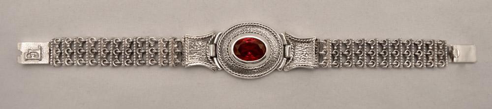 Byzantine Bracelet in Sterling Silver with zircon (B-19) - ELEFTHERIOU EL