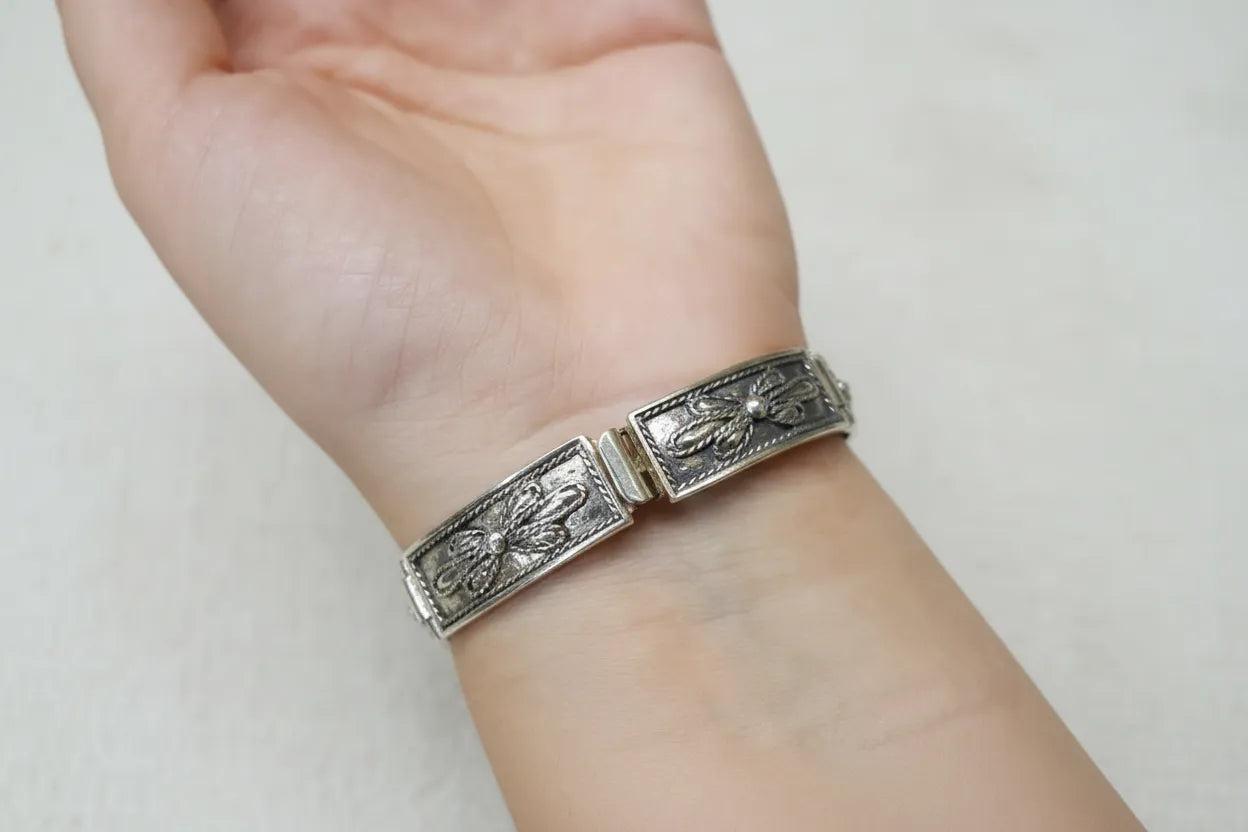 Byzantine Bracelet in Sterling Silver with zircon (B-20)