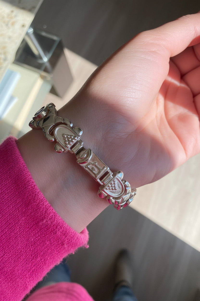 Byzantine Bracelet in Sterling Silver with zircon (B-26)