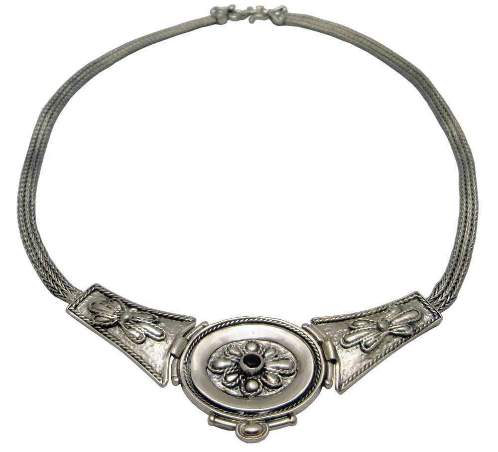 Byzantine Necklace in sterling silver with Zircon (PE-58)