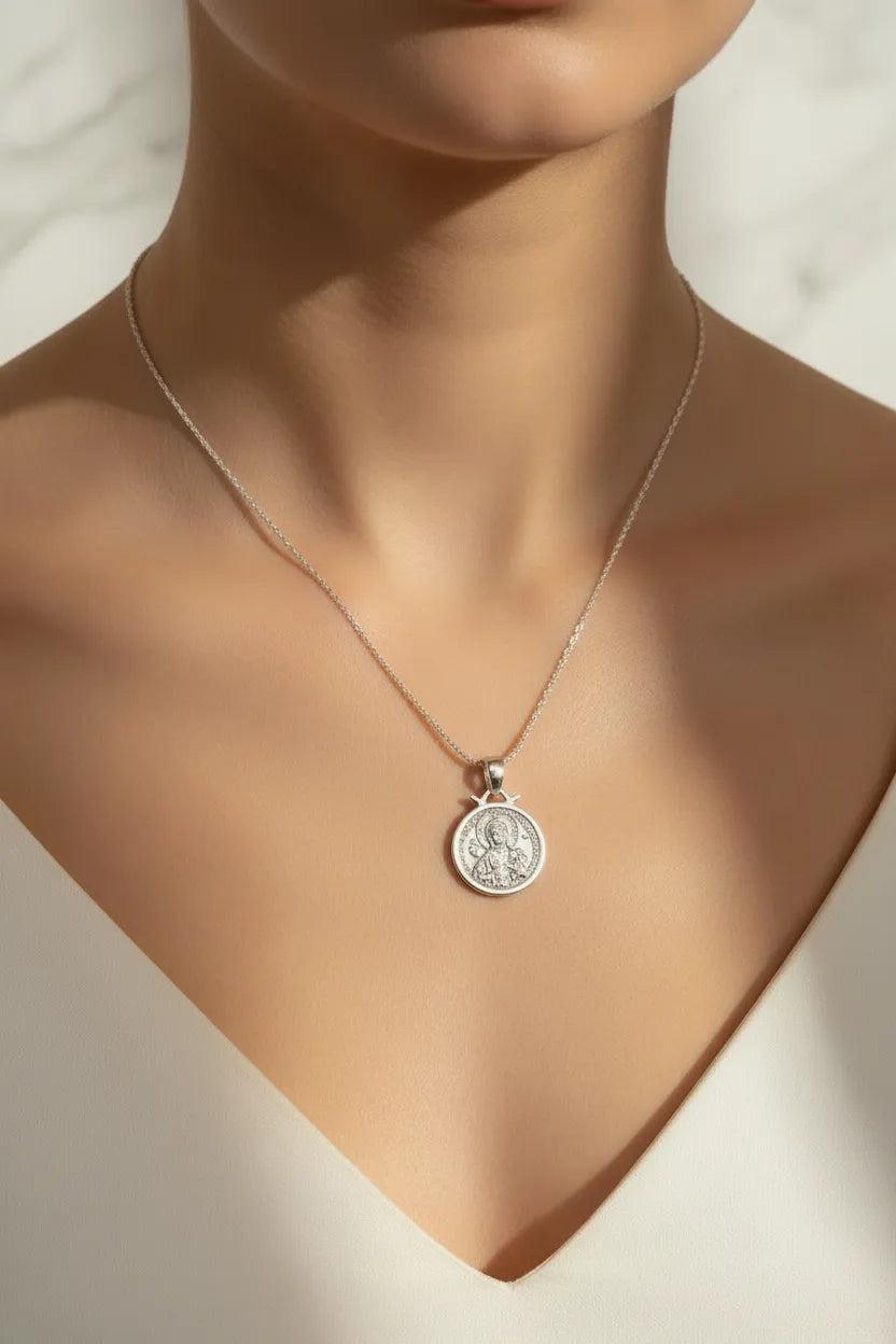 Byzantine Pendant in Sterling silver, Konstantinato pendant (PE-91)