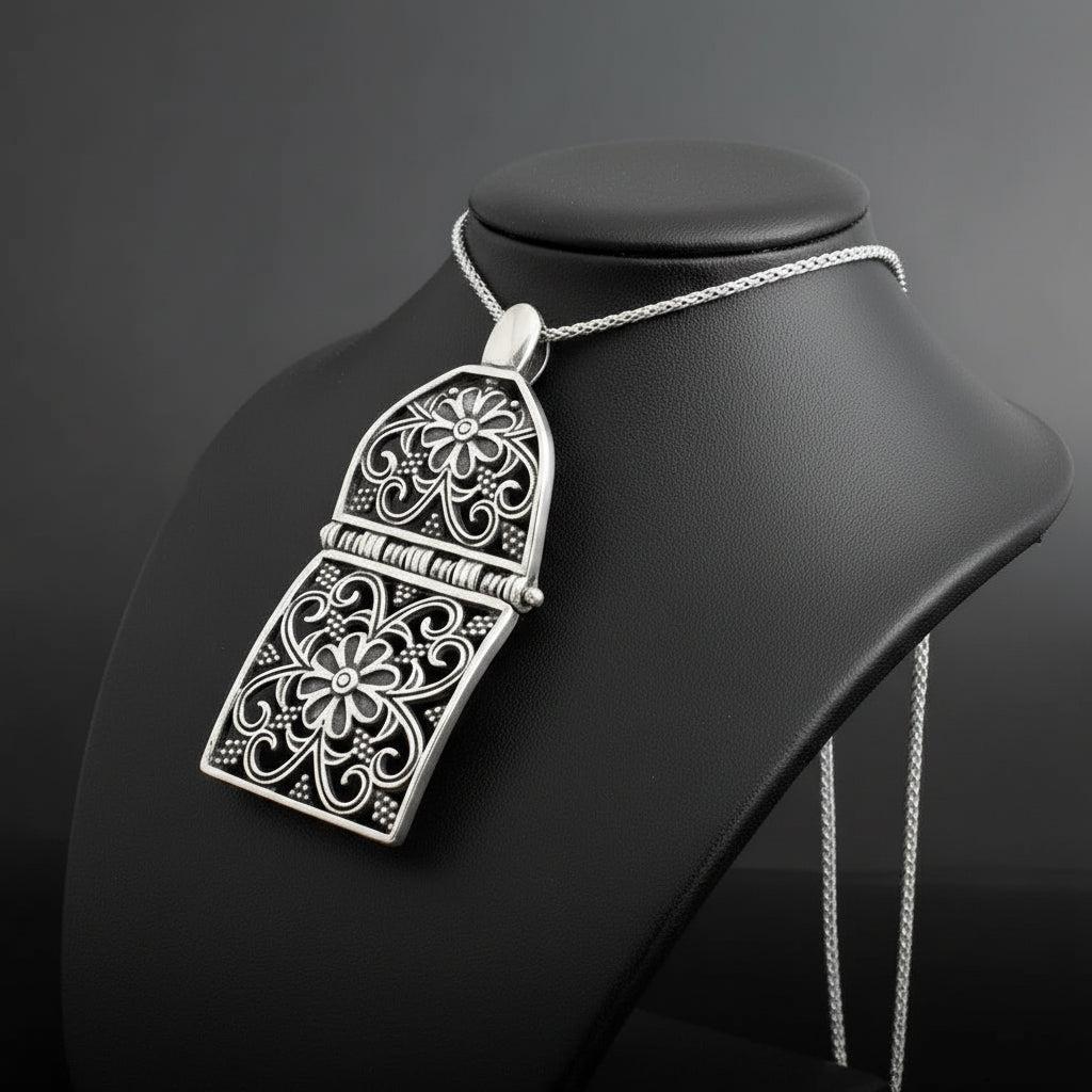 Byzantine pendant in Sterling silver (PE-78)