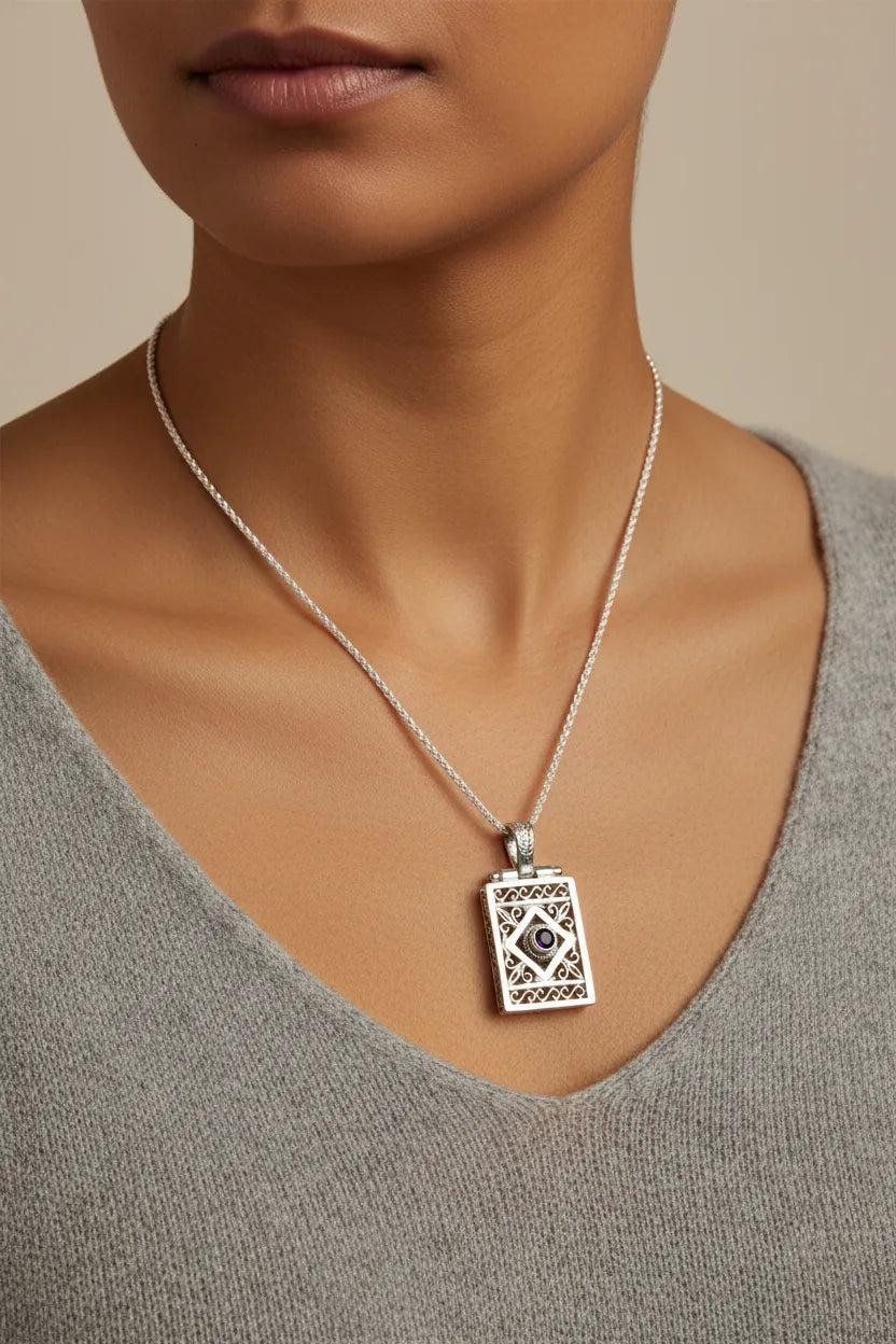 Byzantine pendant in Sterling silver (PE-82)