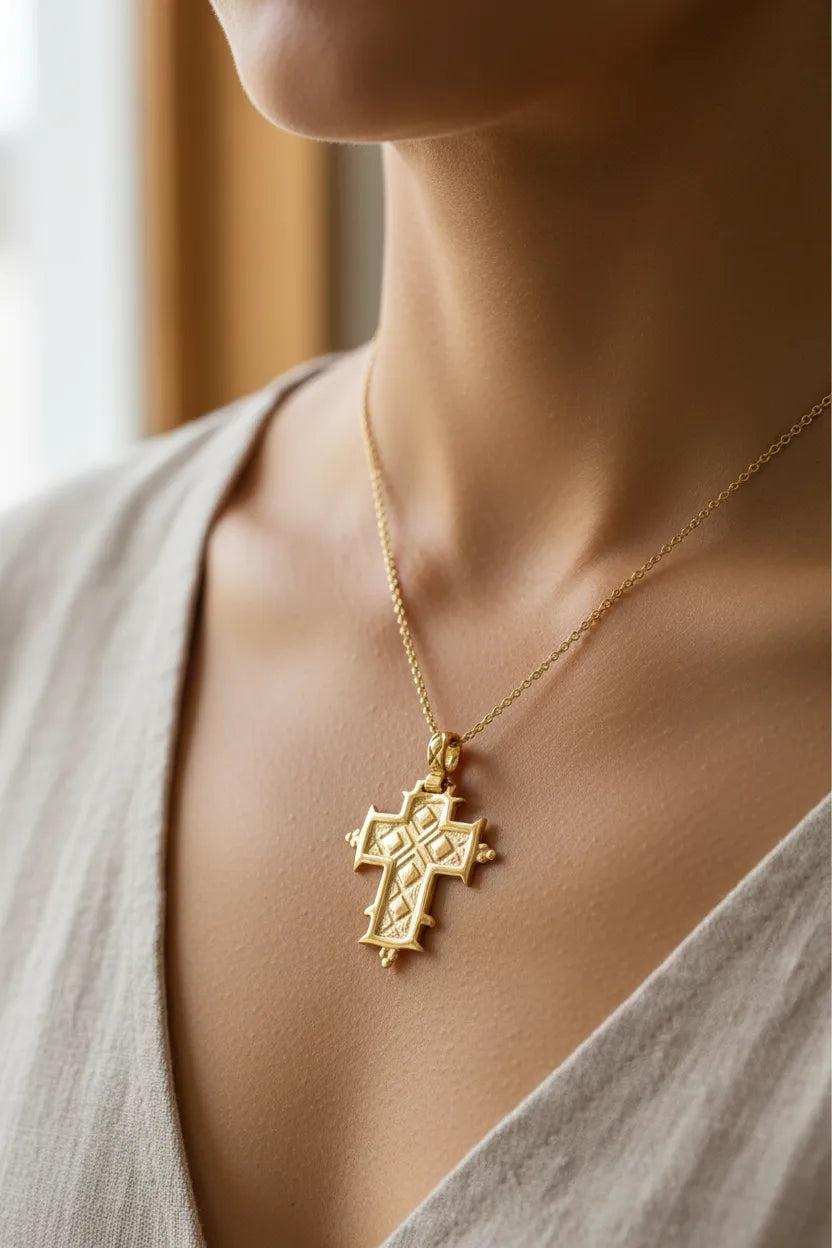 Christening Cross 14k Gold (STX-04)