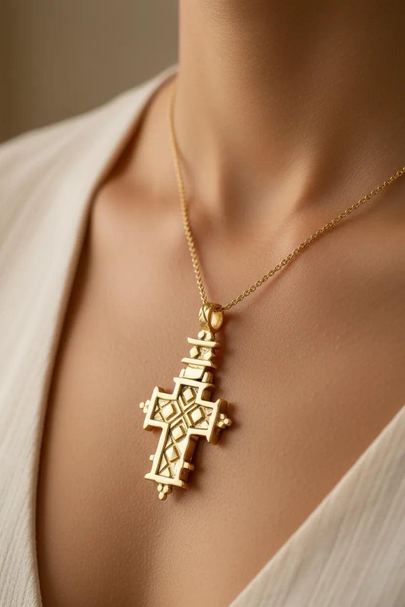 Christening Cross 14k Gold (STX-05)