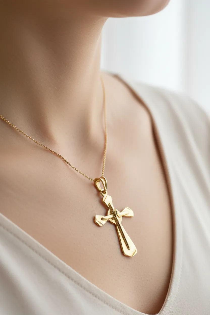Christening Cross 14k Gold (STX-06)