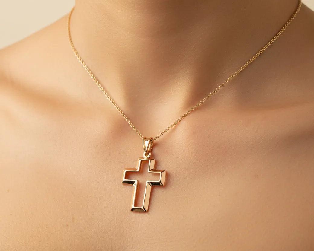 Christening Cross 14k Gold (STX-10)