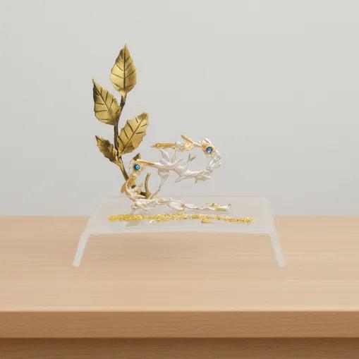 Christmas Decoration, Pigeon Charm on plexiglass, home decor charm, silver charm (PX-05)