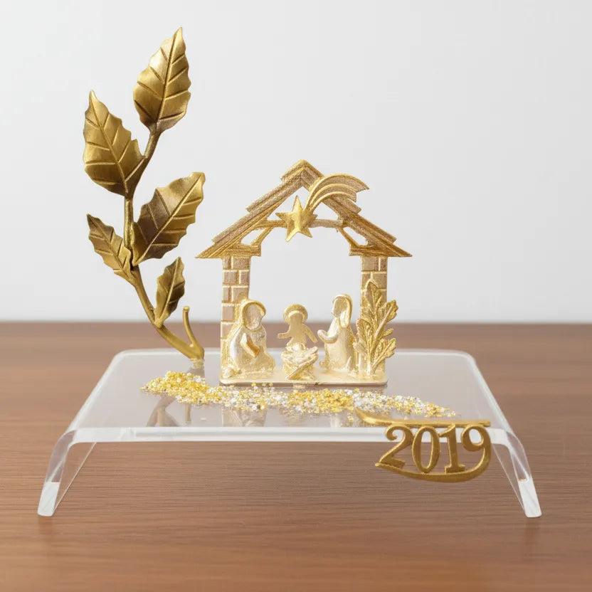 Christmas decorations, home decor, holiday decor, Christmas gift, small bronze house (PX-01)