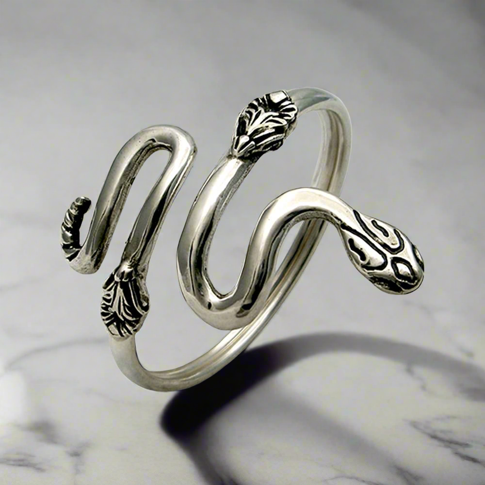 Coiled Snake Bangle, Minoan Bangle, Sterling Silver Bangle, Greek Jewelry - ELEFTHERIOU EL