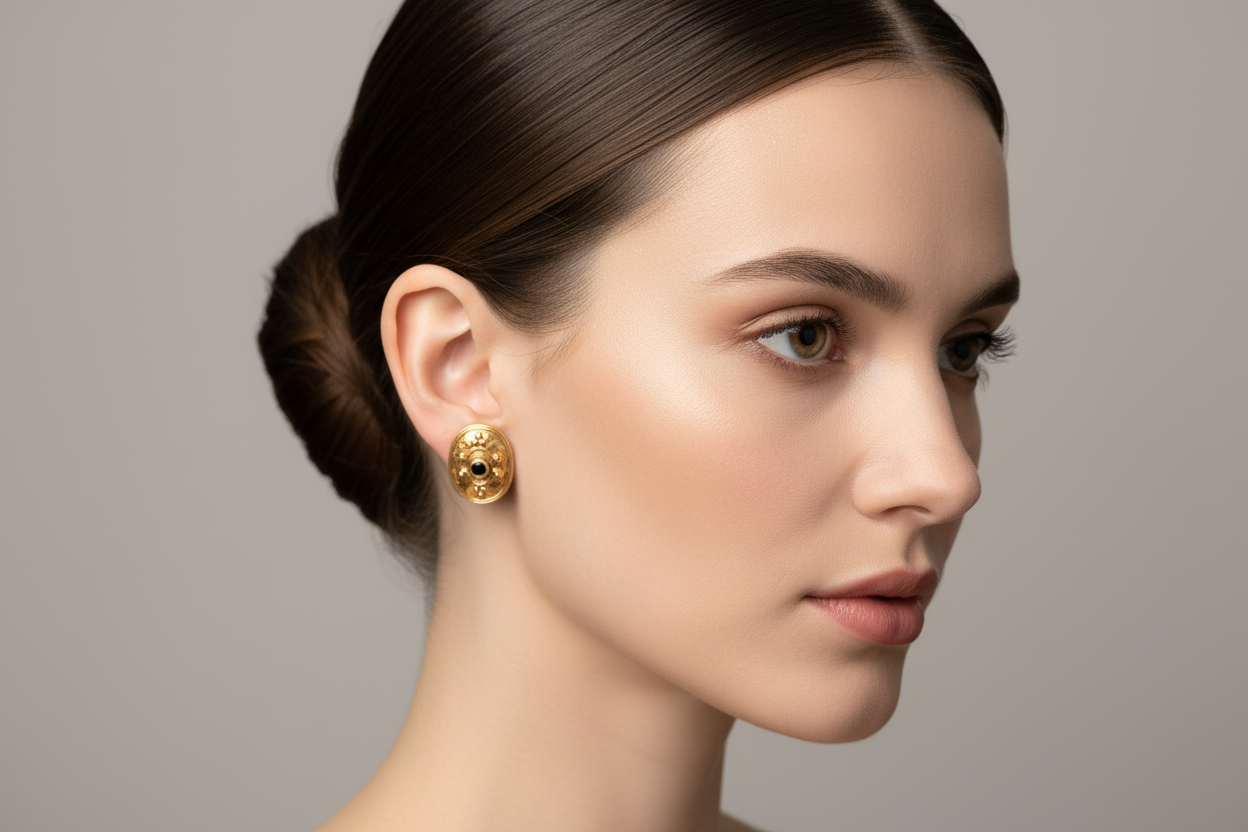 Earrings in 18k gold