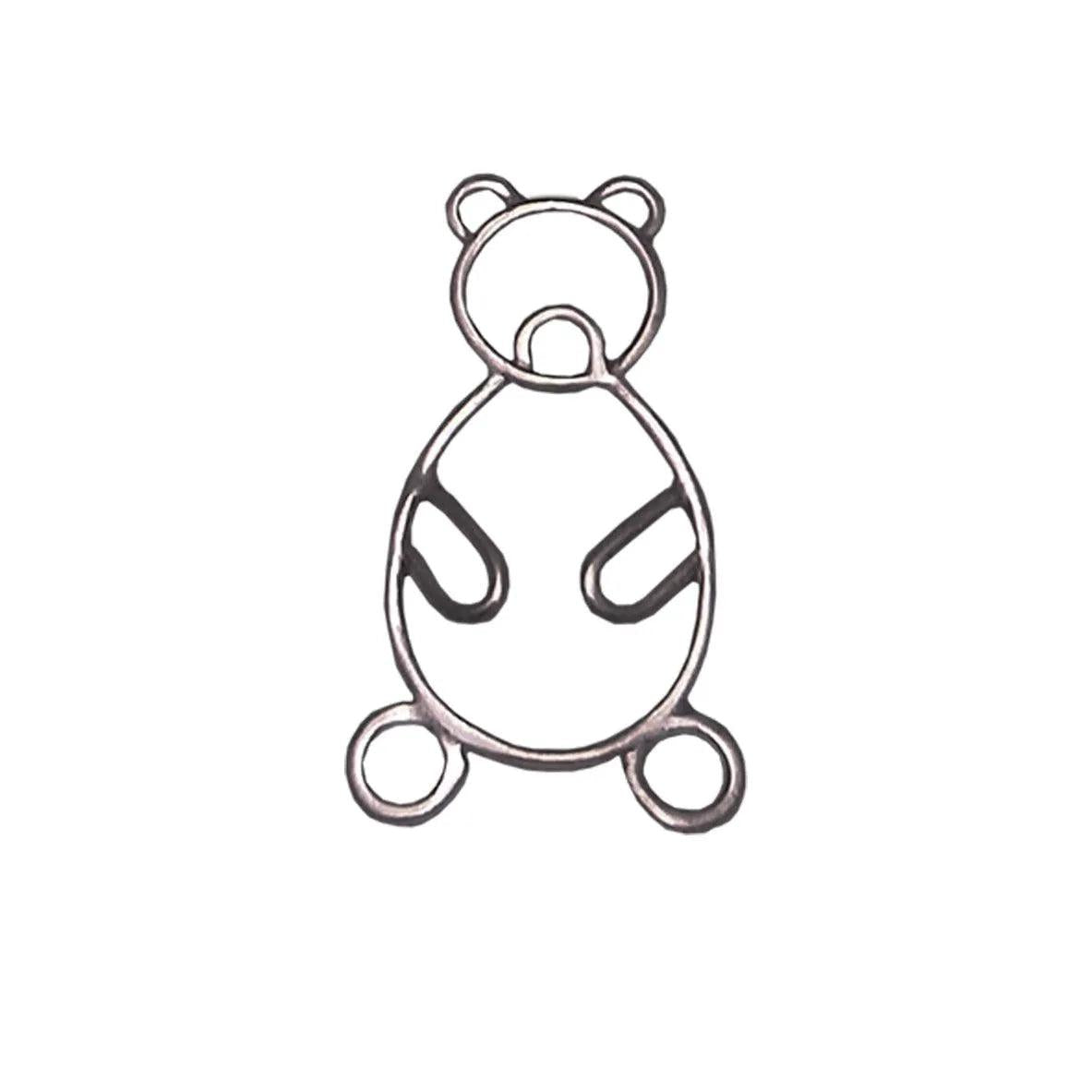 Evil Eye Charm on a tassel, House decoration, holiday decor, welcome gift, silver charm, Baby bear Charm