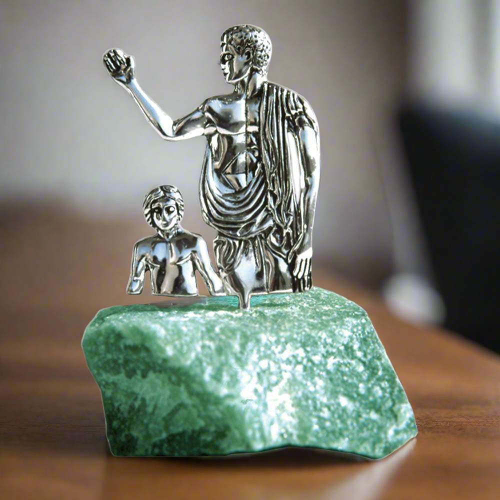 Funerary Teenager Grave Stele Representation in sterling silver (A-42-3) - ELEFTHERIOU EL