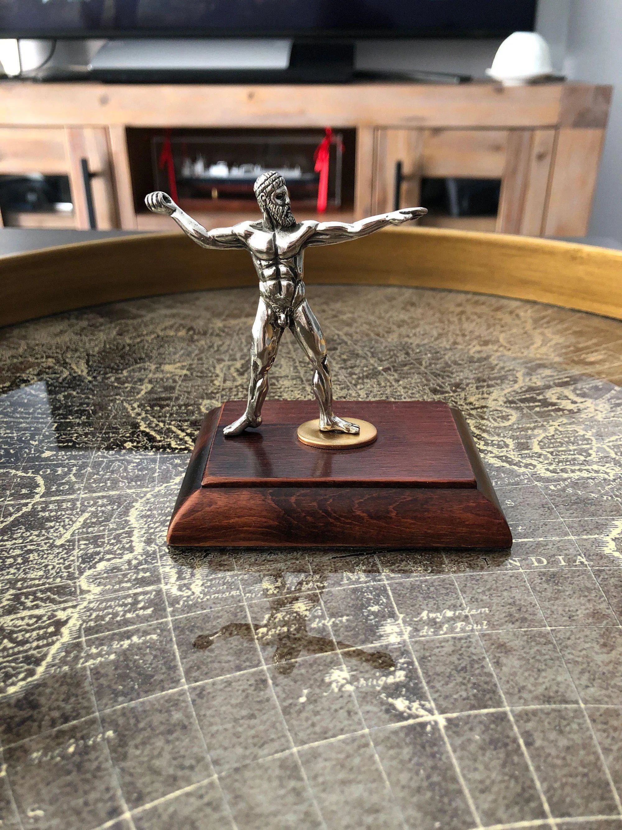 God of Cape Artemision Figure in Sterling Silver, Sterling Silver Statue (A-05) - ELEFTHERIOU EL