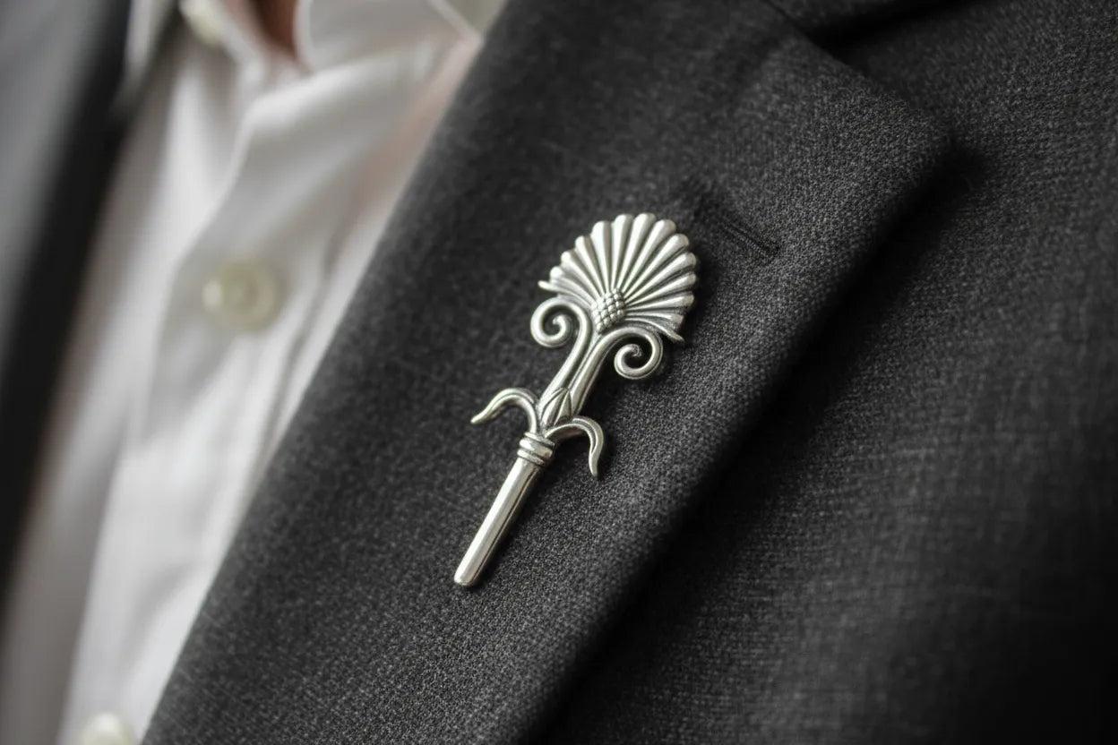 Greek Akrokeramo Brooch in Sterling Silver (K-89)