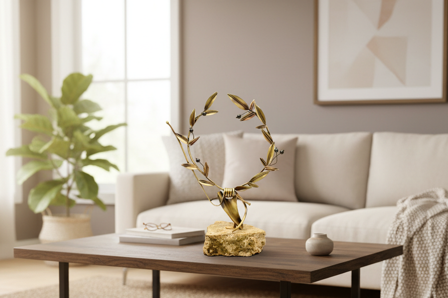 Greek Bronze Olive leaf Wreath (A-73)