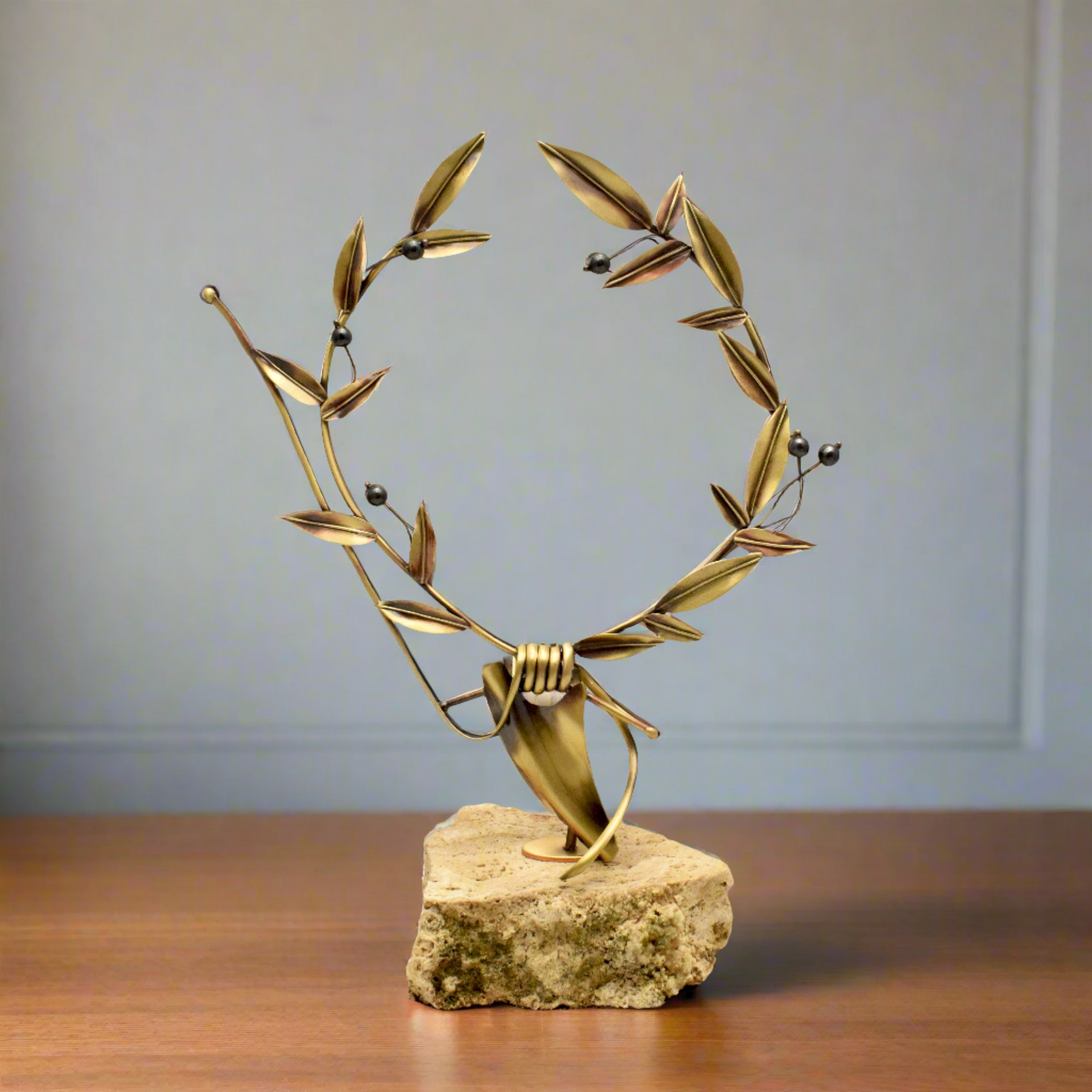 Greek Bronze Olive leaf Wreath (A-73)