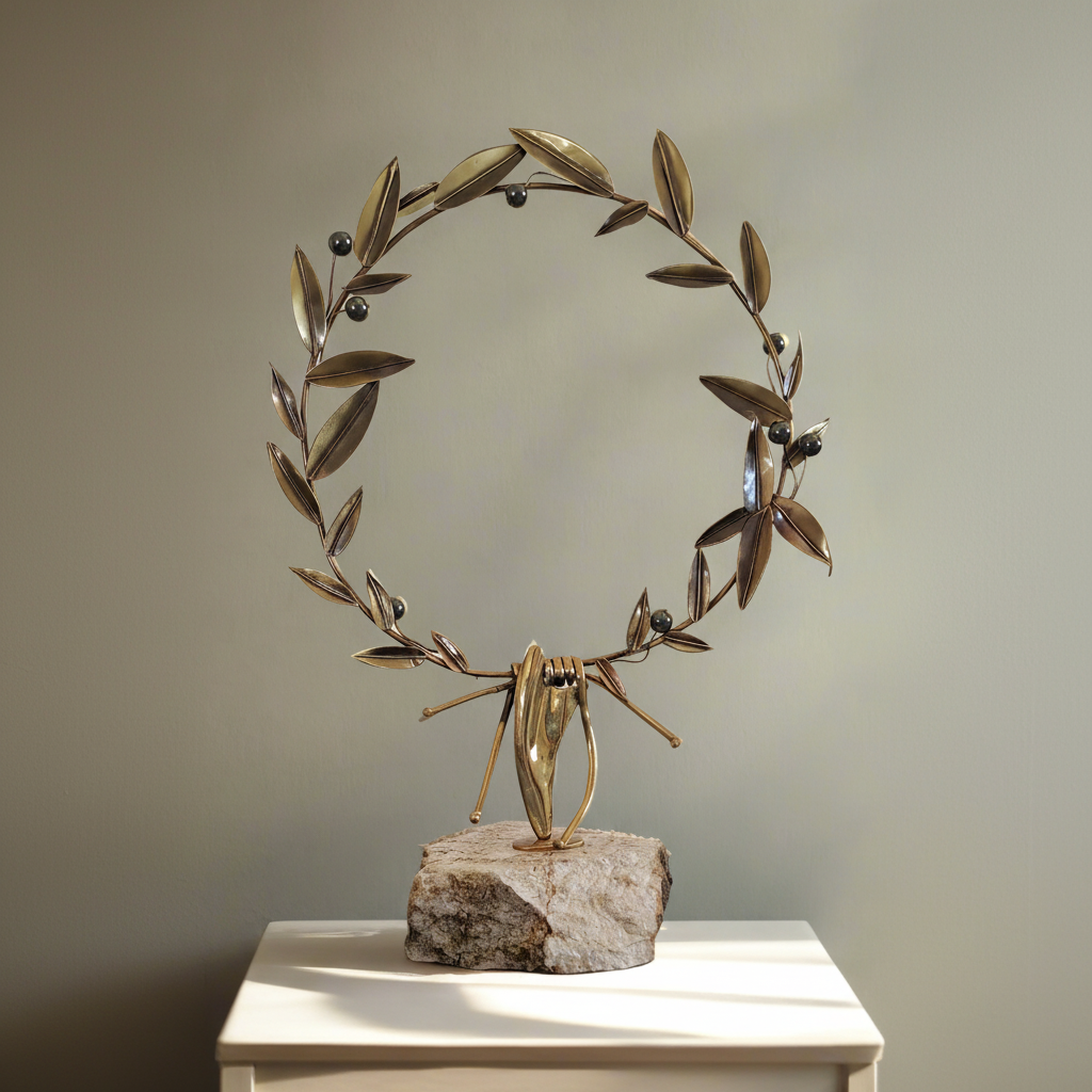 Greek Bronze Olive leaf Wreath (A-85)