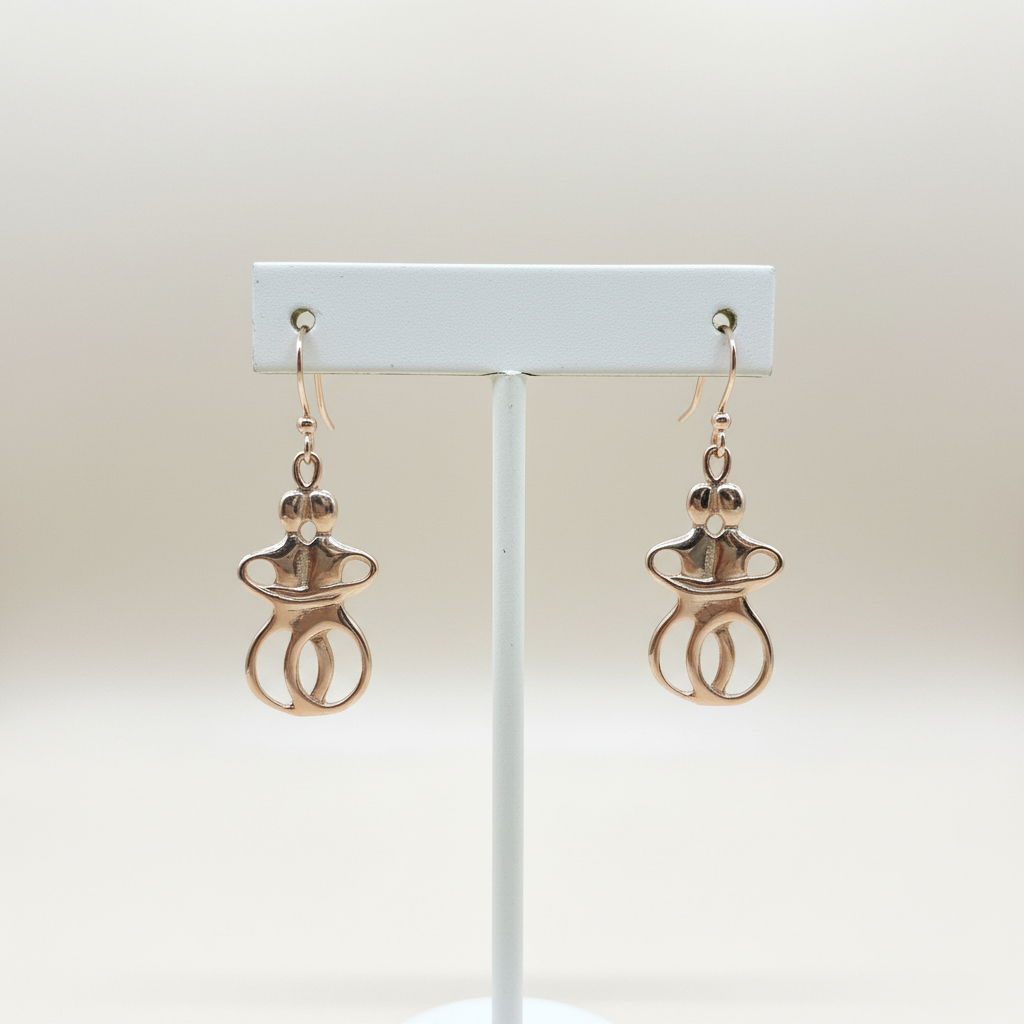 Greek Cycladic Earrings, Greek Earrings, Cycladic Figurine, Lovers Earrings, Gift Earrings, Greek Jewelry (AG-09)