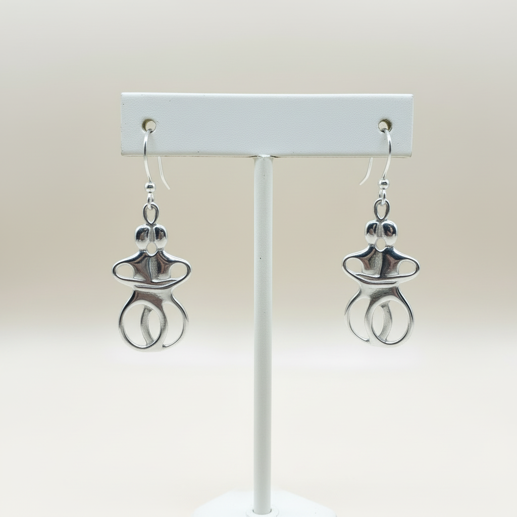 Greek Cycladic Earrings, Greek Earrings, Cycladic Figurine, Lovers Earrings, Gift Earrings, Greek Jewelry (AG-09)