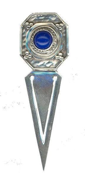 Greek Handmade Bookmark in Sterling Silver with Lapis Lazuli (PH-09)