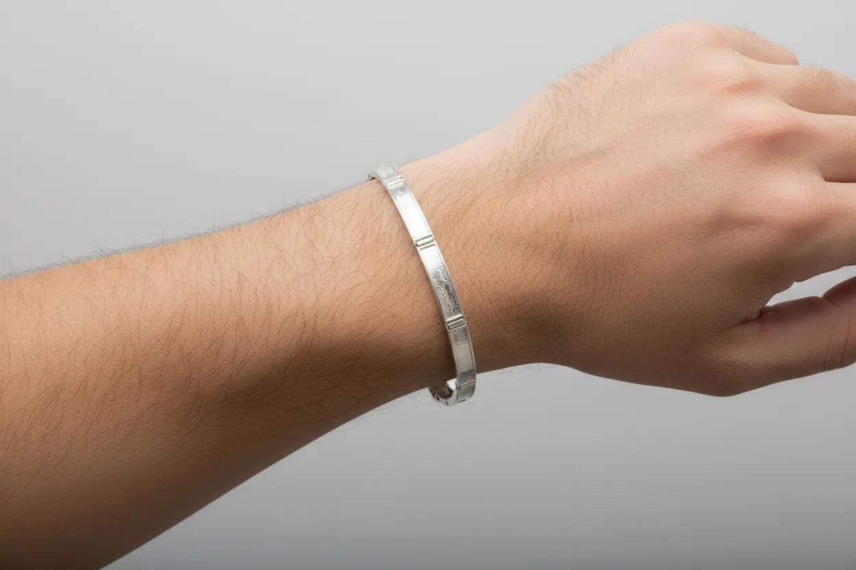 Greek Handmade Bracelet in Sterling Silver (B-151)