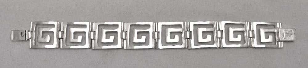 Greek Key Meander Bracelet in sterling silver (B-101)