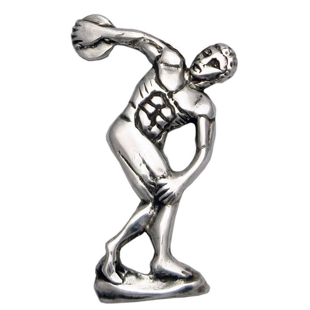 Greek Olympic Disk Thrower Brooch in Sterling Silver (K-79) - ELEFTHERIOU EL