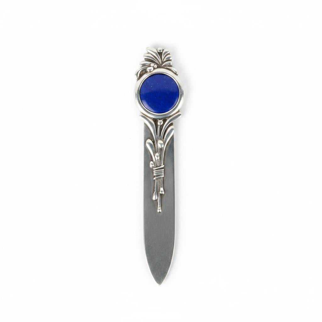 Greek Sterling Silver Letter Opener with Lapis Lazuli (PC-01)
