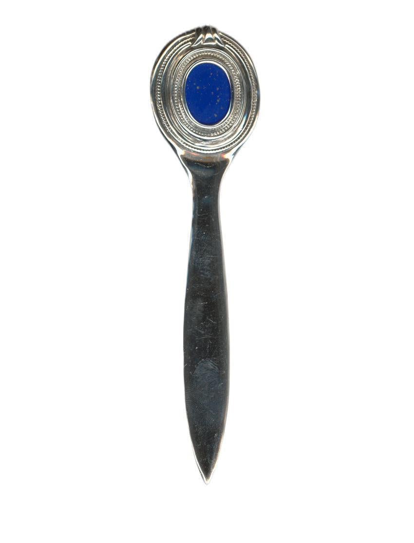 Greek Sterling Silver Letter Opener with Lapis Lazuli (PC-06)