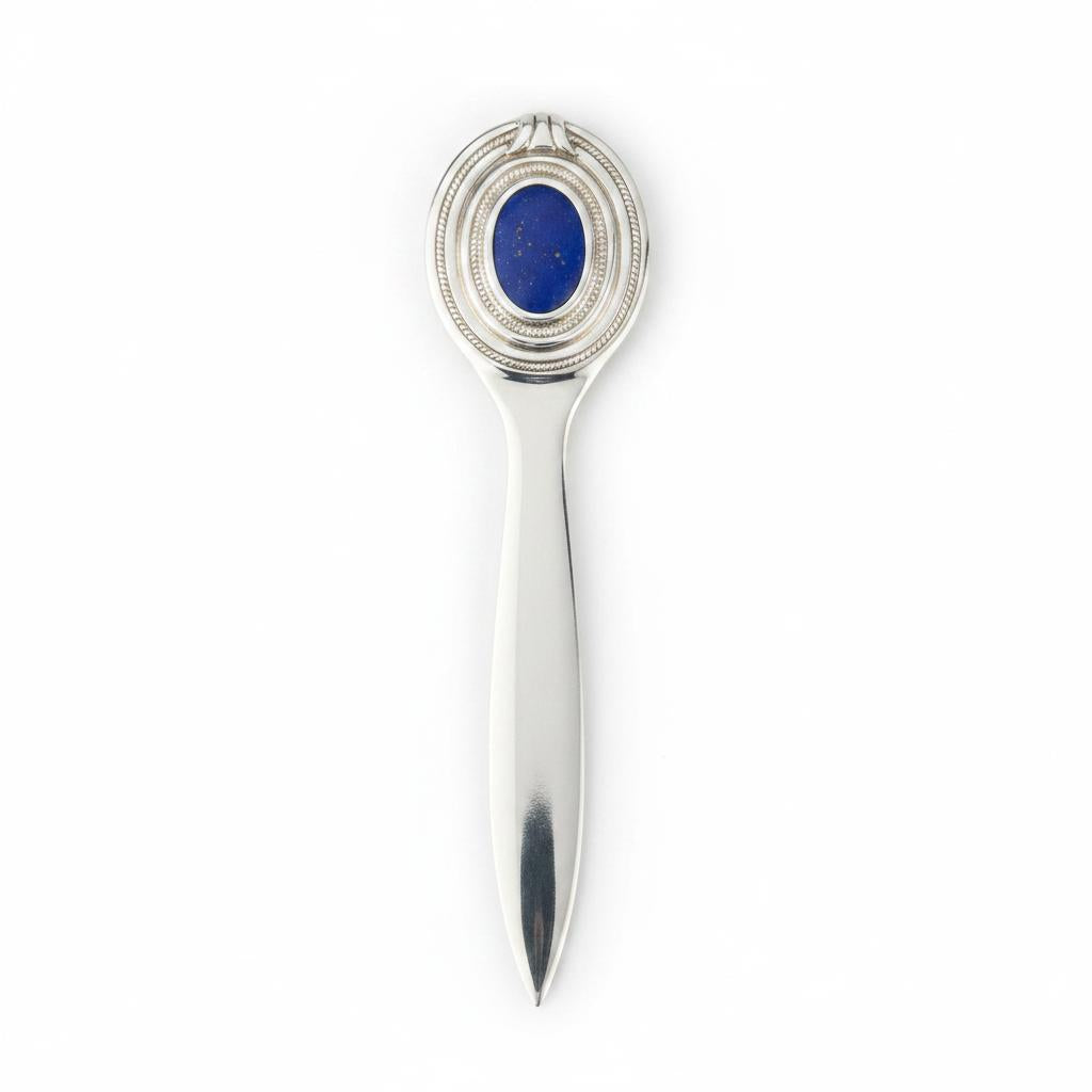 Greek Sterling Silver Letter Opener with Lapis Lazuli (PC-06)