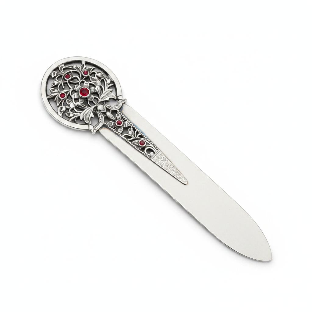 Greek Sterling Silver Letter Opener with Zircon (PC-07)