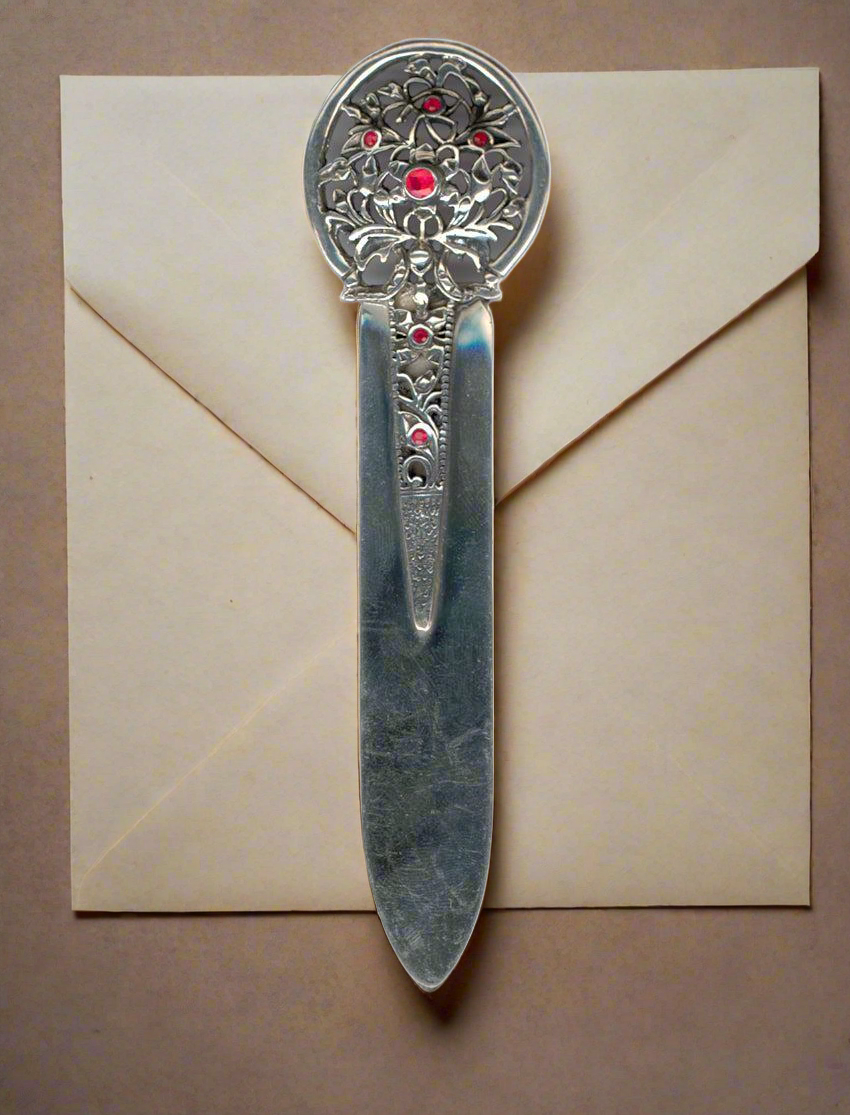 Greek Sterling Silver Letter Opener with Zircon (PC-07) - ELEFTHERIOU EL