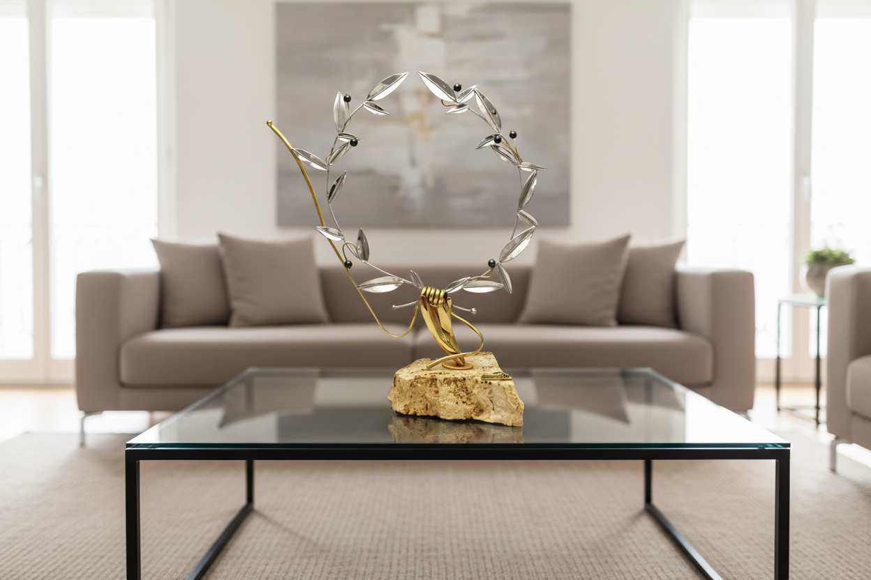 Greek Sterling Silver Olive leaf Wreath (A-81)