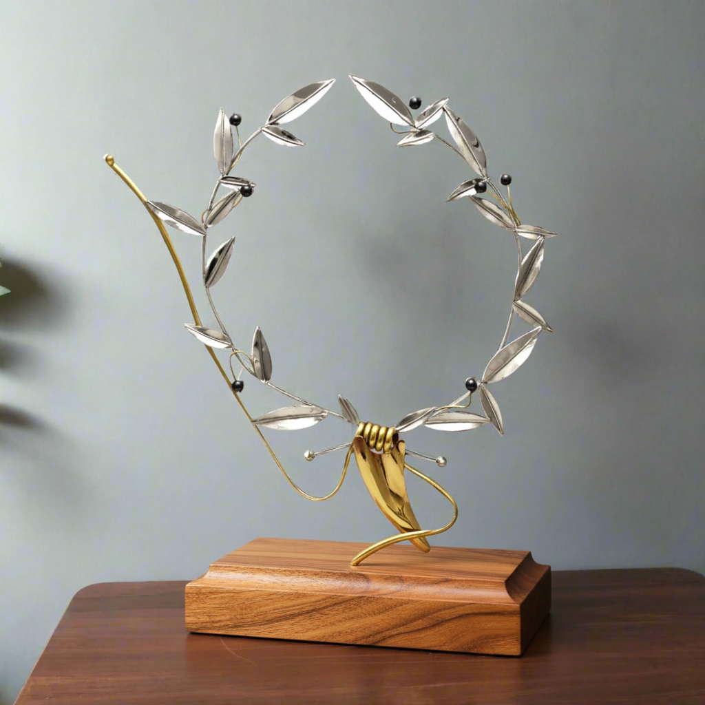 Greek Sterling Silver Olive leaf Wreath (A-81)