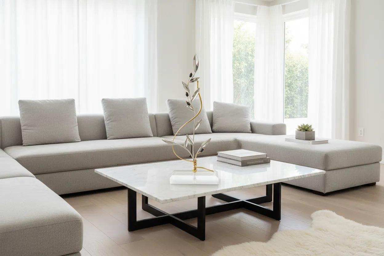 Greek Sterling Silver Olive leaf Wreath on plexiglass (A-70)