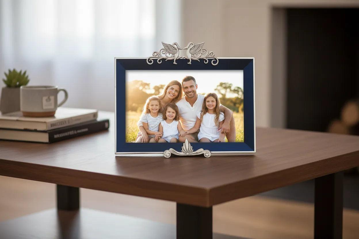 Greek Traditional Bronze Silver Plated Picture Frame (A-59)