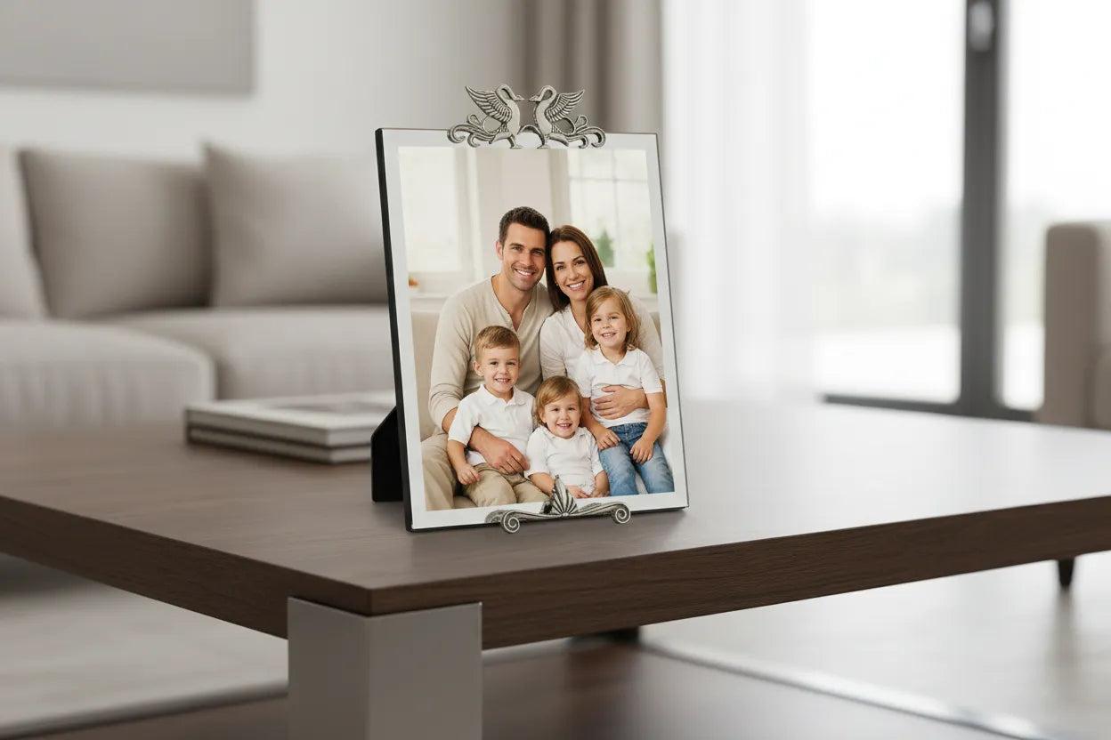 Greek Traditional Bronze Silver Plated Picture Frame (A-71)