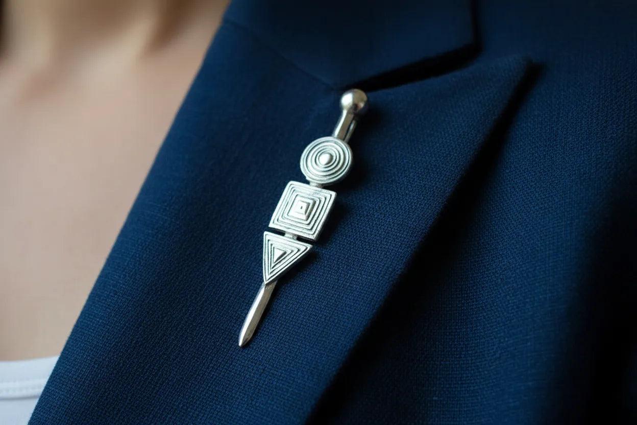 Greek Traditional Brooch in Sterling silver (K-17)