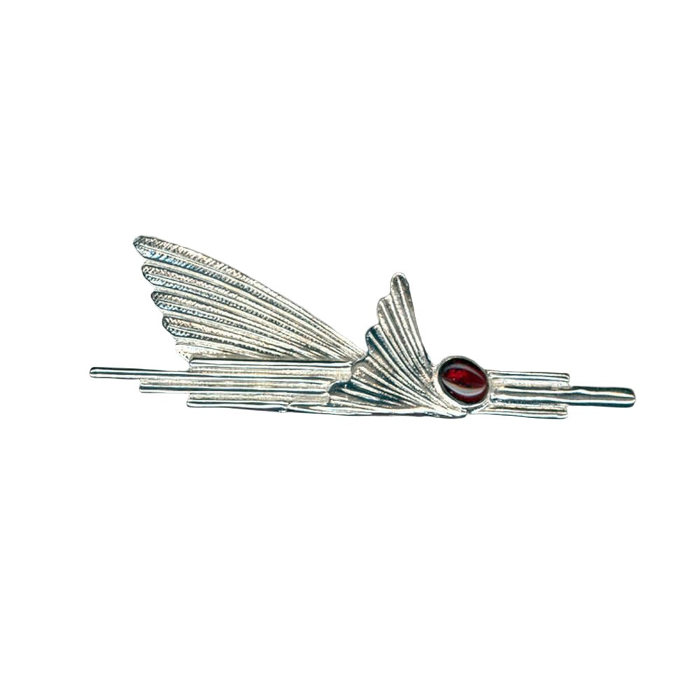 Greek Traditional Brooch in Sterling silver with Zircon (K-32) - ELEFTHERIOU EL