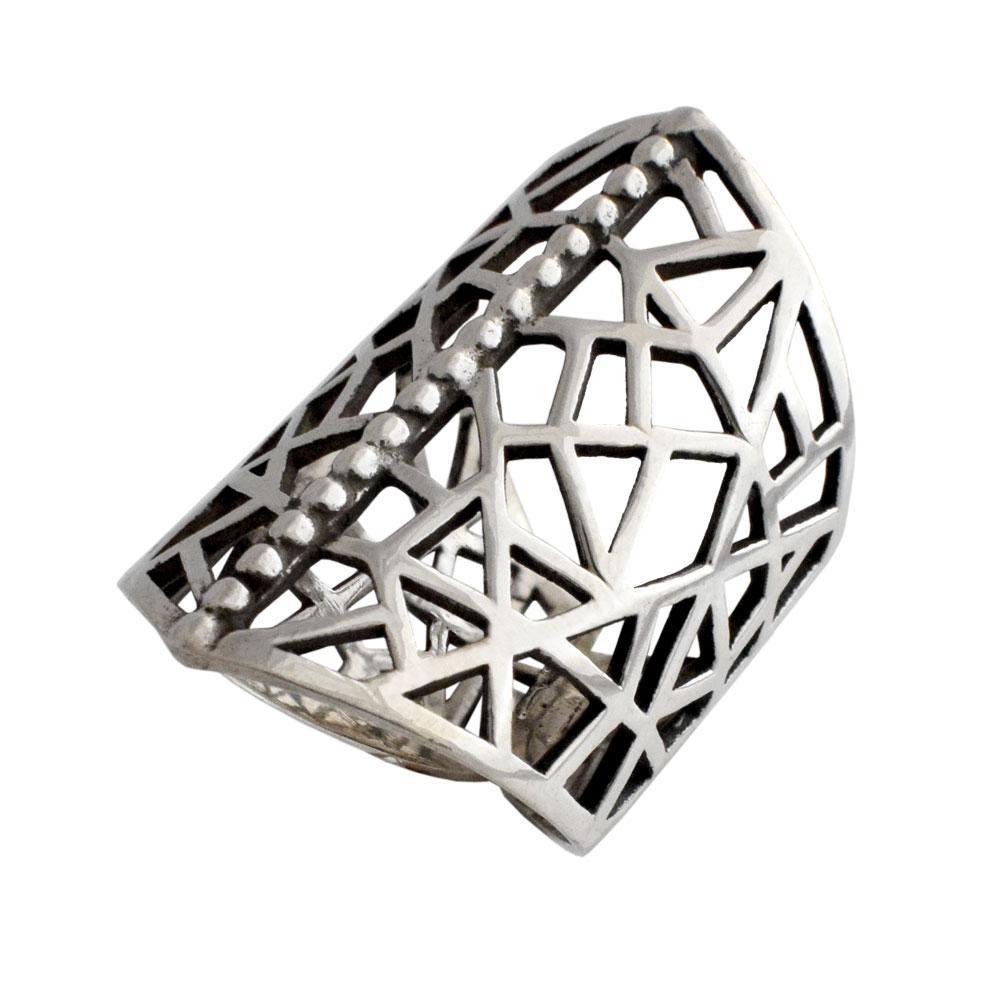 Handmade Ring, Sterling Silver Ring, Modern Ring, Womens Gift Ring, Gifts for her (DT-137) - ELEFTHERIOU EL