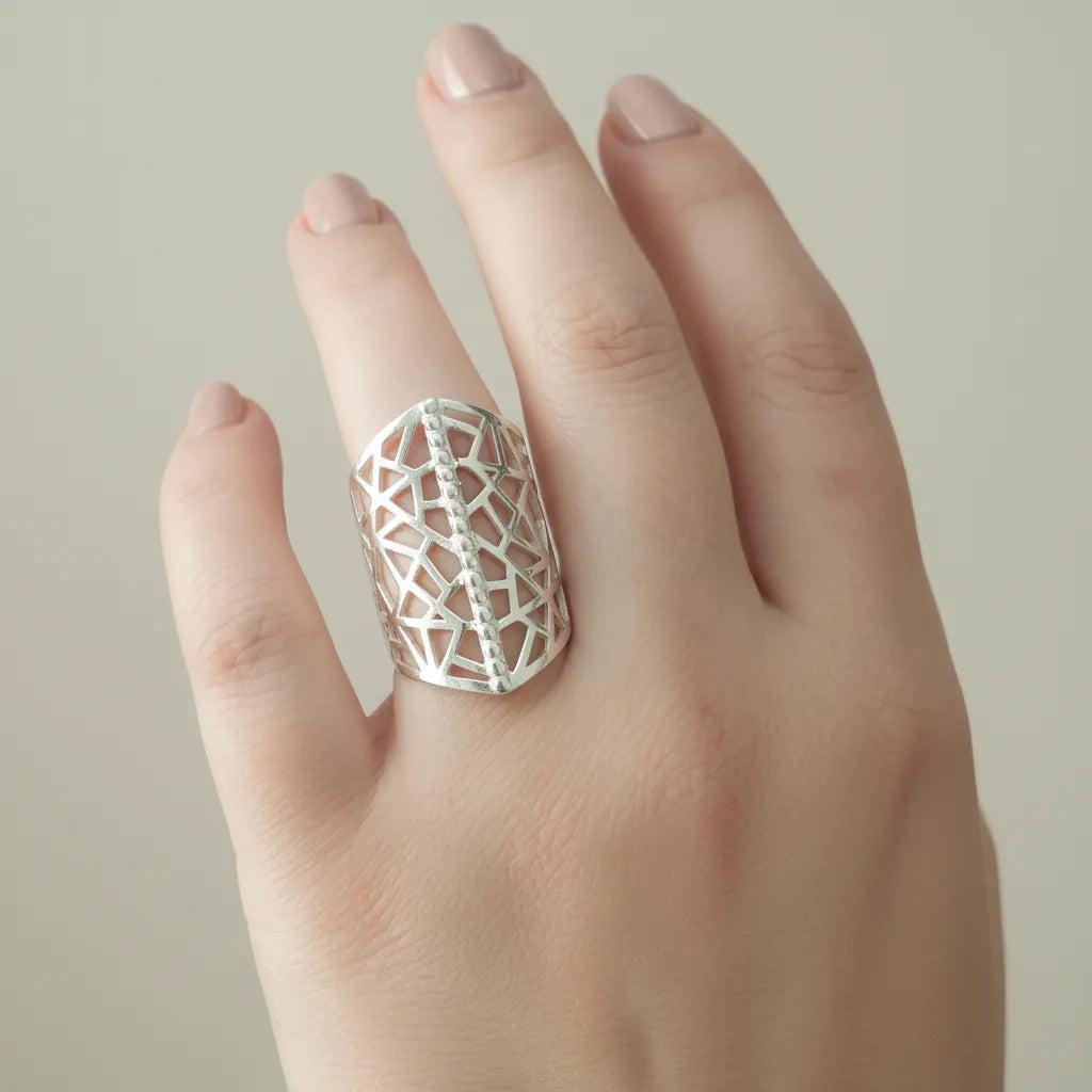 Handmade Ring, Sterling Silver Ring, Modern Ring, Womens Gift Ring, Gifts for her (DT-137)