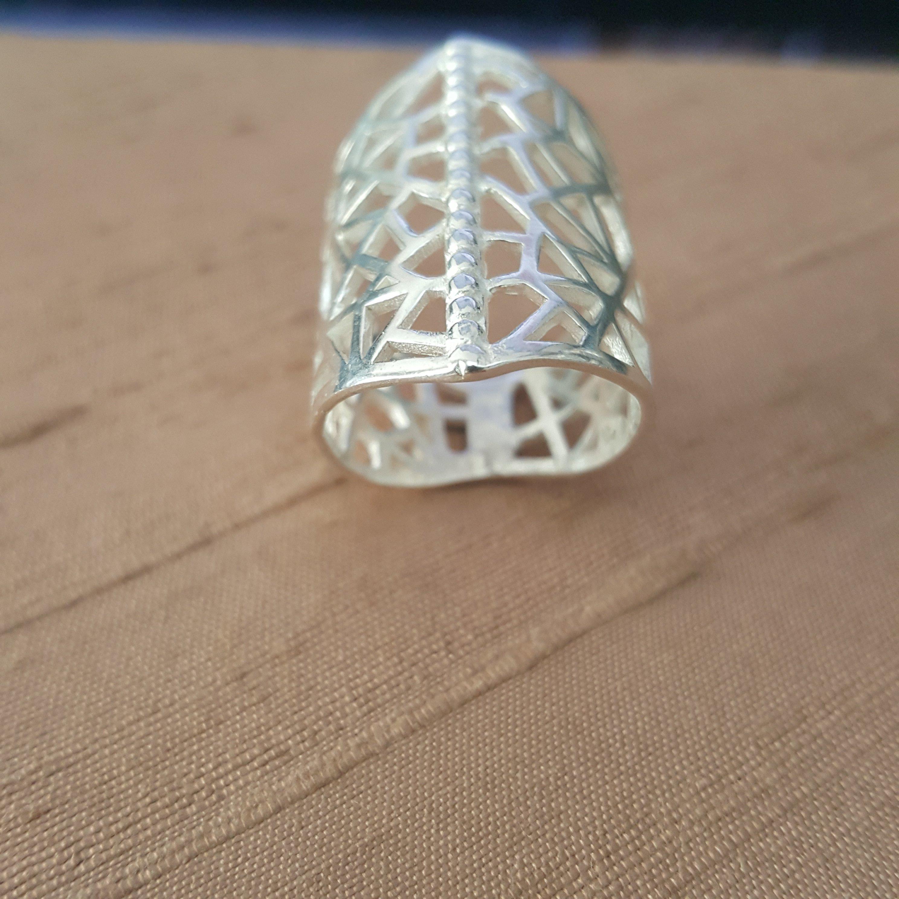 Handmade Ring, Sterling Silver Ring, Modern Ring, Womens Gift Ring, Gifts for her (DT-137) - ELEFTHERIOU EL