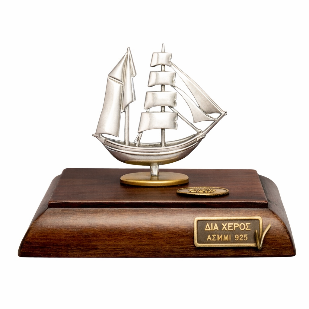 Handmade sailboat in sterling silver Nautical Decor (A-31-28)